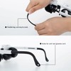 Loupe Magnifier Glasses Head Mount with LED Light Adjustable Glasses