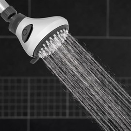 Chrome 1.6 Gallon Per Minute 4 Mode Wall Mount Showerhead