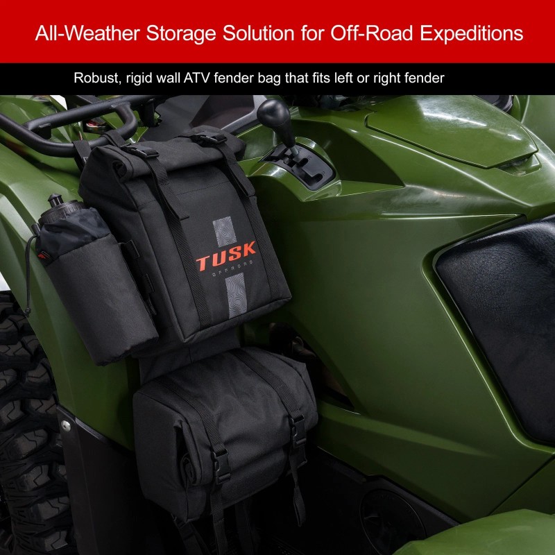 Tusk Trail Runner Zipperless ATV Off Road Fender Bag Black