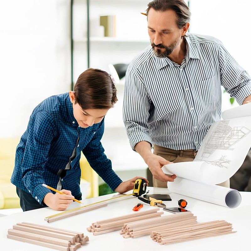 Balsa Wood Sticks, Square Wooden Dowel Rods, Balsa Wood Strips