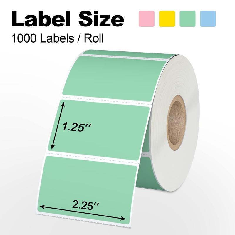 Misofuki - Rollo de etiquetas térmicas directas rectangulares de 2,25