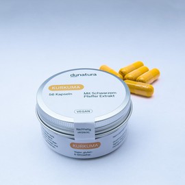 Turmeric Extract High Dose in a Tin with Black Pepper Extract Vegan, Laboratory Tested and Formulated and Bottled in Germany