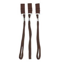Comfort Axis 3 Pack Elastic Replacement Wrist Wraps for Walking Canes and Crutches, Brown