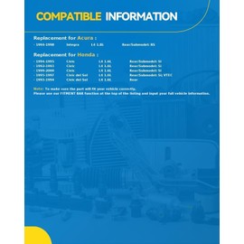 PHILTOP 512034 Rear Wheel Bearing and Hub Assembly for Honda Civic del Sol 1993-1997, Honda Civic 1992-1995 1999-2000, Acura Integra 1994-1998 2 PCS