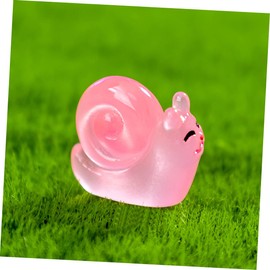 CIYODO Sturdy Resin Mini Snail Statues 12pcs Glowing in The Dark Animal Decor Ideal for Micro Landscape and Decor