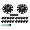LQI Front Wheel Covers Hub Axle Cover 33mm Spiked Screw-on