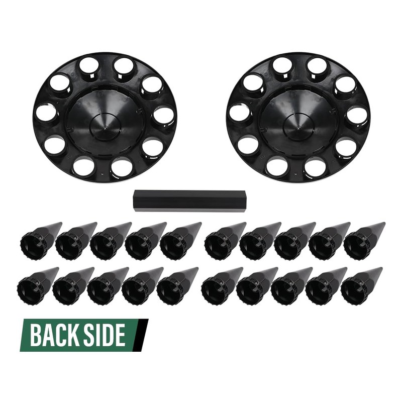 LQI Front Wheel Covers Hub Axle Cover 33mm Spiked Screw-on