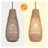 Boho Rattan Pendant Light Fixtures, Mini Farmhouse Natural Chandelier Lighting,