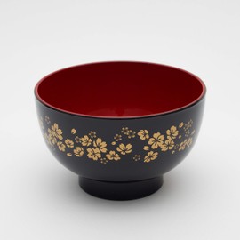OTSUMAMI TOKYO Sakura Cherry Brossom Pattern Soup Bowl, Tonjiru Cup for Miso Soup, Noodles, Rice bowl, Donburi Dishwasher Safe, Made in Japan (1pc, Small 4.3 x 2.6 in. 12.2 fl oz)