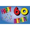 Flag 60th Birthday Happy Birthday 90 x 150 cm
