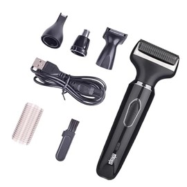 1Set Electric Razor and Hair Trimmer Set Rechargeable Multifunctional Clipper for Nose Eyebrow Sideburns and Facial Hair Grooming Durable and Easy to Clean