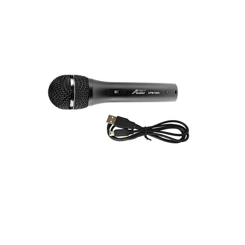 Audio2000'S APM106A tm Dynamic Microphone with Built-In USB Interface