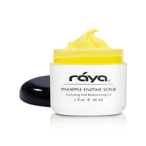 RAYA Pineapple Enzyme Facial Scrub (120) | Exfoliating and Refining Facial Scrub for Combination Skin | Creates a Glowing Complexion | Made with Pineapple Enzymes and Jojoba Beads