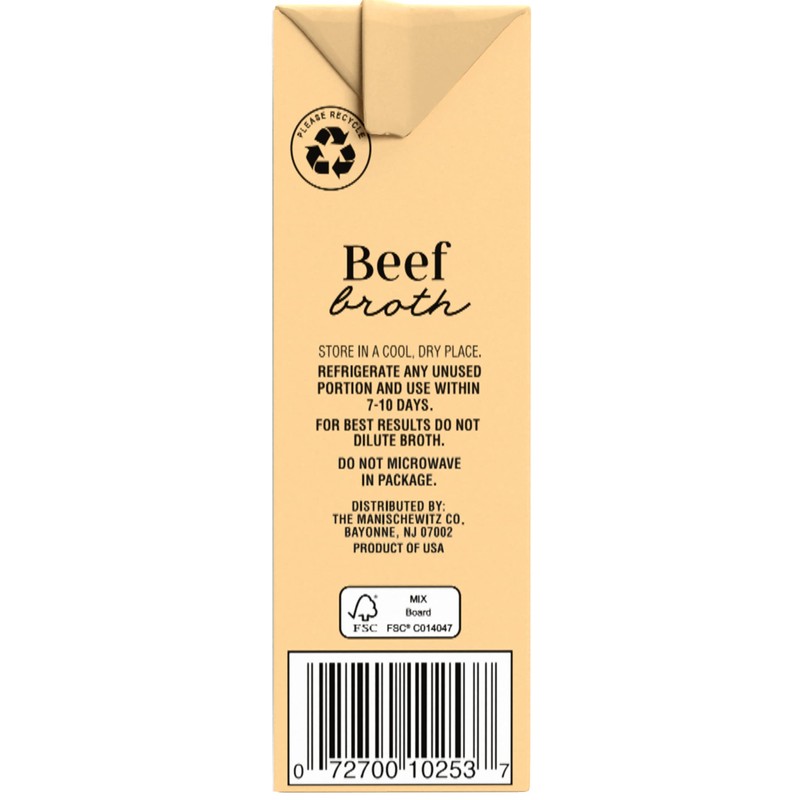 Manischewitz Beef Broth 17oz (3 Pack), Flavorful, Kettle Cooked, and