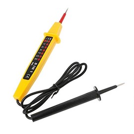 HugeAuto H844905 Electric Circuit Tester, 8 in 1 Voltage Tester Probe Pen Continuity Detector Pen Meters Tester, 6V-380V,Yellow