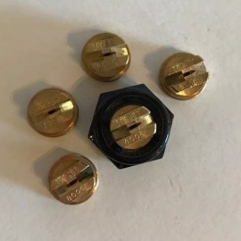 TeeJet TP8005E Spray Tip Brass Lot Set of 5 with Free Caps