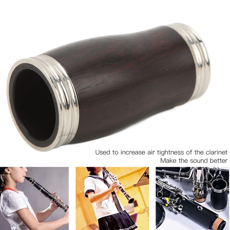 Clarinet Barrel Metal Ring Ebony Black Silver Clarinets Part Accessories