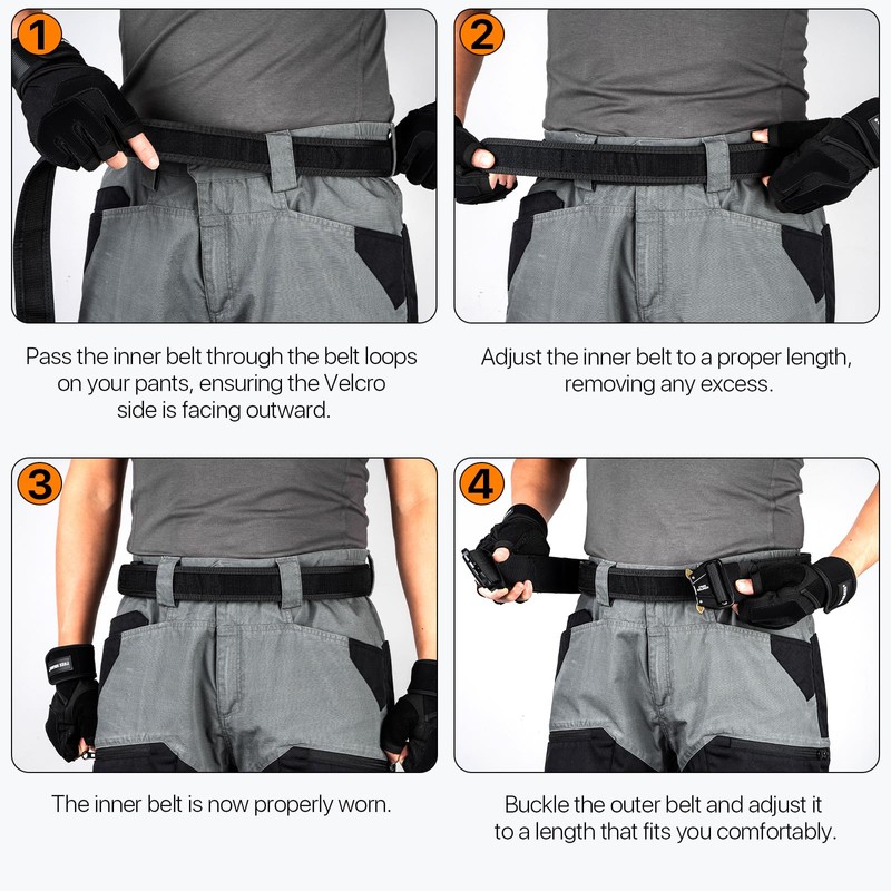 FREE SOLDIER Double Layer Tactical Belt with Inner Belt with