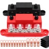 250A 12V-48V Bus Bar 5/16" Power Distribution Block 4 Studs