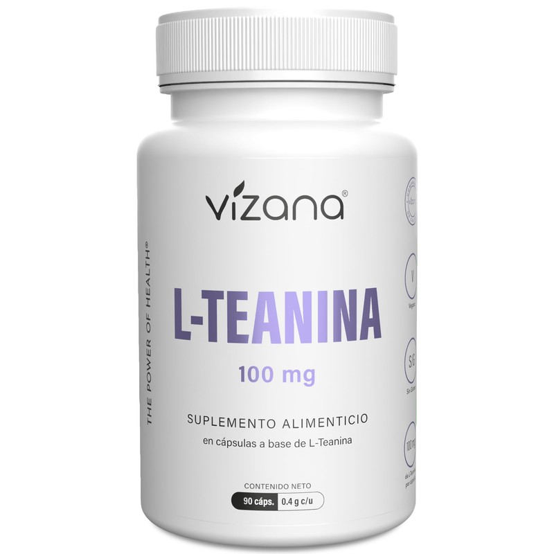 L-Teanina 100 mg Aminocido L-Theanine Relaxation Support Suplemento Alimenticio 90