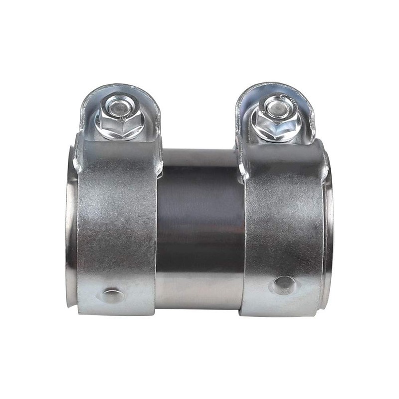 ADPOW Stainless Steel Muffler Band Exhaust Connecting Pipe 55mm