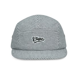 Clape 5 Panel Cap Striped Baseball Cap Mens Women Cotton Flat Peak Caps Adjustable Sport Running Hat Soft Trucker Hat Black BSAP2526