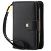 RNIEGA Women's Bifold Genuine Leather Lightweight Folding Wallet with Coin