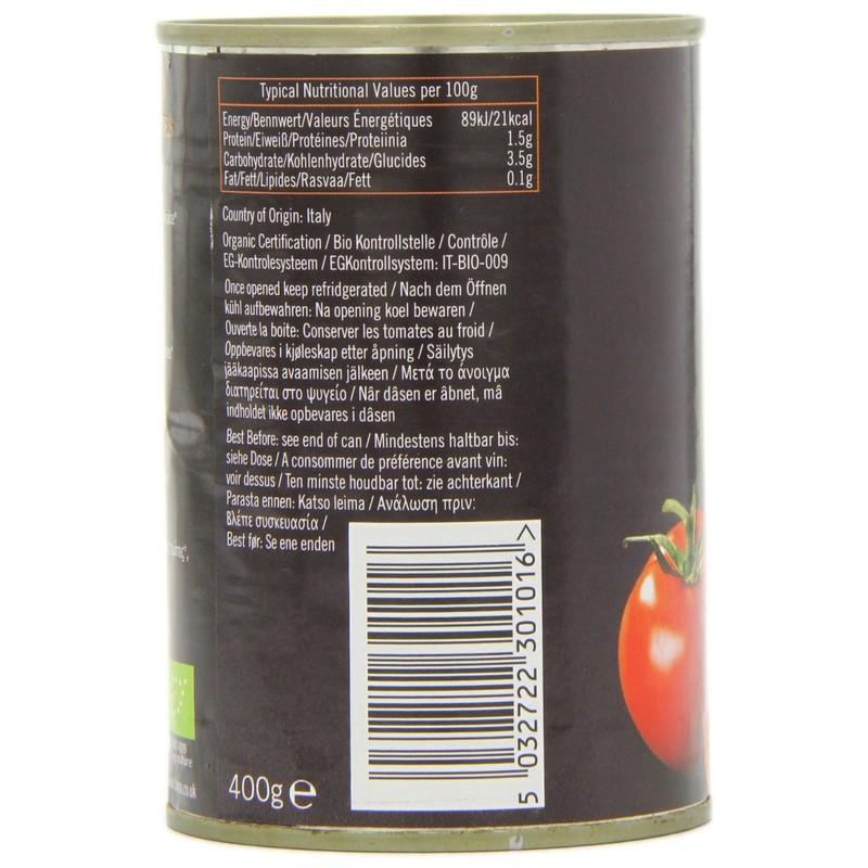 Biona Organic Chopped Peeled Tomatoes (400g) - Pack of 6