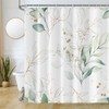 Uiiooazy Eucalyptus Shower Curtain, Green Leaves Plants, Textile Shower Curtains,