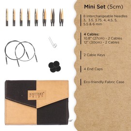 Knitter’s Pride Day & Nite Mini Interchangeable Needle Set 2" (5cm) – 8 US Sizes (2.5 to 10)