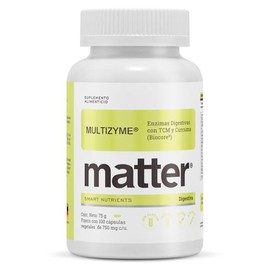 Suplemento Alimenticio Matter Smart Nutrients Multizyme - Frasco Con 100 Cápsulas De 750mg - Con Cúrcuma Y Triglicéridos De Cadena Media Tcm - Formulado En Alemania