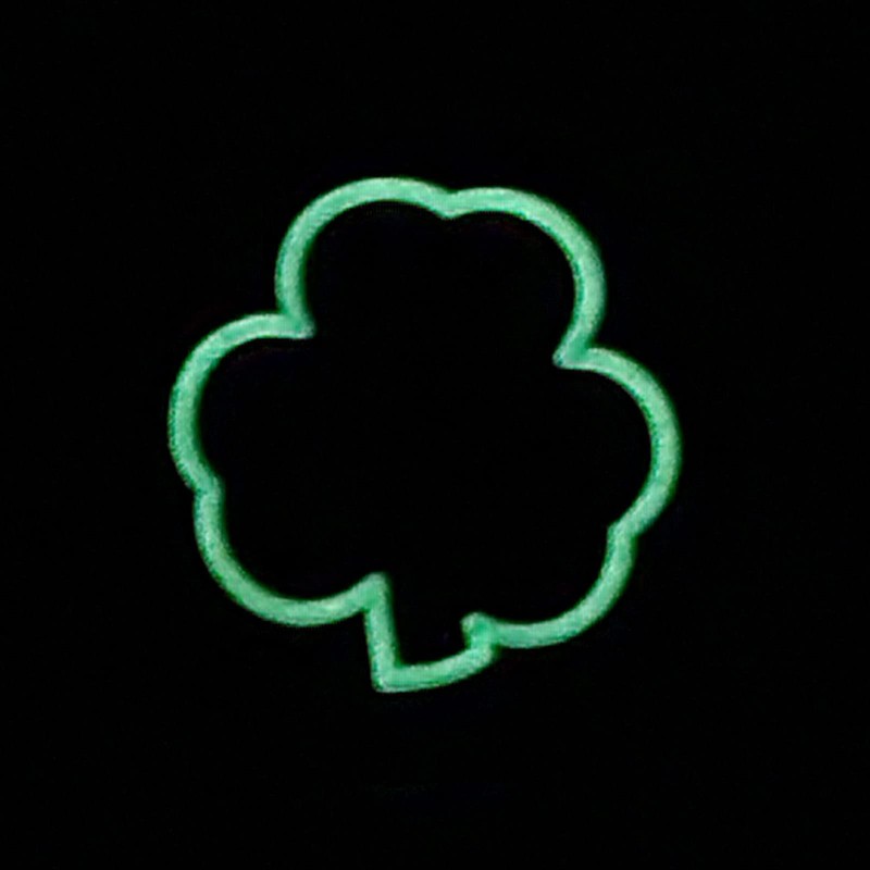 Irish Clover Shamrock PVC Cat Eye Patch (Glow in the