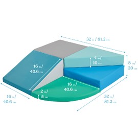 ECR4Kids SoftZone Junior Tiny Twisting Climber, Beginner Playset, Contemporary, 5-Piece