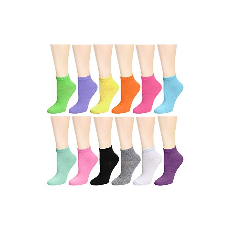 12-Pack calcetines de tobillo Mujer Varios colores tamaño 9 -