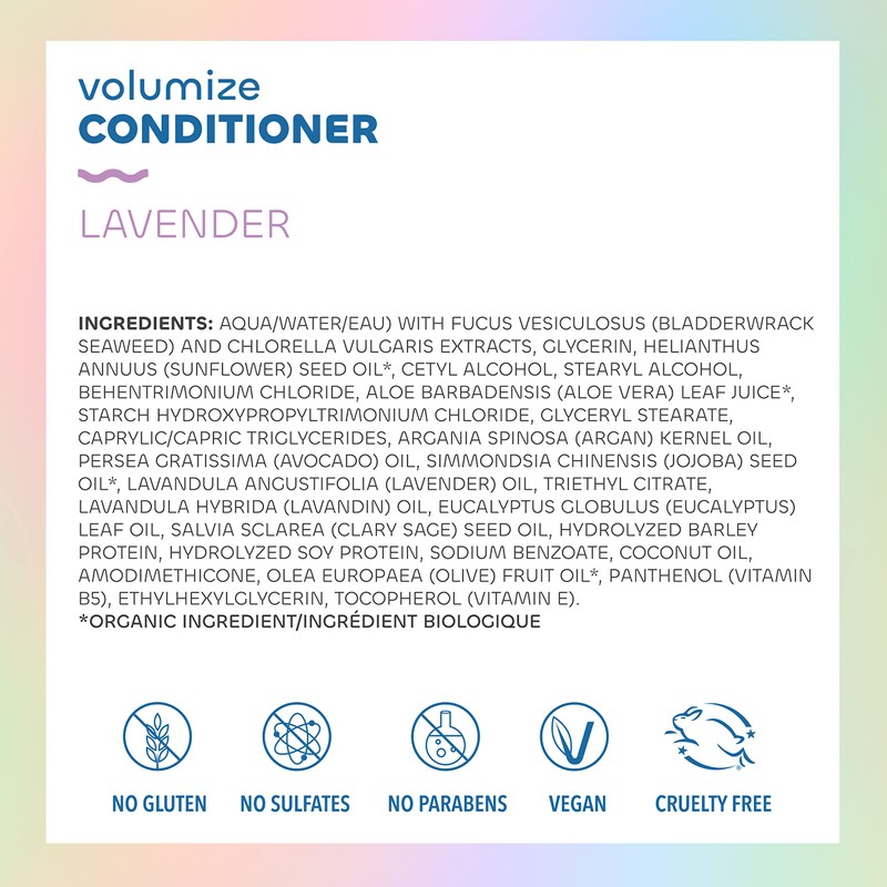 Seaweed Bath Co. Volumize Conditioner, Lavender Scent, 12 Ounce, Sustainably