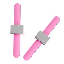 Operitacx 2st Magnetarmband Haar Lametta Kit Magnete Magnetischer Stifthalter Bobby Magnetische Stiftschale Magnetische Nadelkissen Magnethalter Haarschmuck Hochzeitsgast Kieselgel Rosa