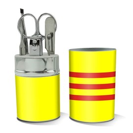 South Vietnam Flag Stainless Steel Manicure Pedicure Grooming Beauty Care Travel Kit