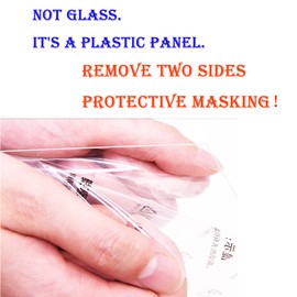 ZXT-parts 8x8 Picture Frames Black Square, 6x6 Picture Frame with Mat, Solid Wood, Plastic Panel (Not Glass). The Protective Film Must be Removed. On The Table, Hang On The Wall.