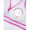 SHEKINI Women's Bikini Top Crossover Pleated Backless Push Up Adjustable