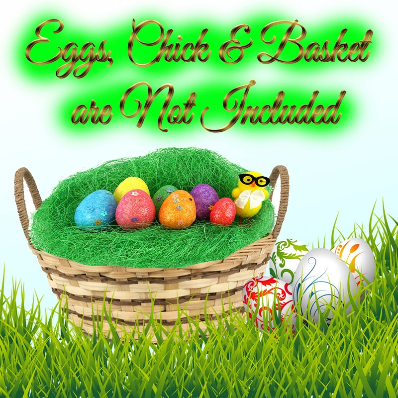 150g Easter Basket Grass Green, Easter Decoration Fake Grass Gift