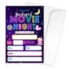 Zodvery Movie Night Birthday Party Invitations Cards - Backyard Movie