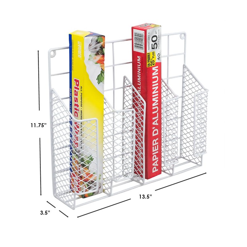 Home Basics Organizer Rust Resistant, Perfect for Food Storage, Silver