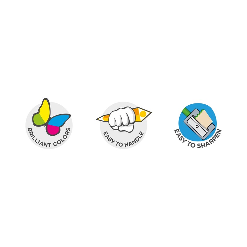 Kredki olówkowe trójkatne Carioca BiColor 24/48 colour