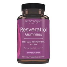 Reserveage Beauty Resveratrol 100 Mg Antienvejecimiento 60pz Sabor Uva