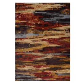 GlowSol Modern Area Rug 4x6 Machine Washable Area Rug Non Slip Non-Shedding Abstract Throw Rug for Living Room Bedroom Bathroom Kitchen Boho Rugs Home Decor Carpet Mat