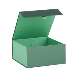 PLINJOY Green Gift Box 8x8x4 Inches Small Gift Boxes for Presents with Magnetic Closure LidLuxury Gift Box for Rectangle Collapsible for Bridesmaid, Wedding, Birthday Gift Packging
