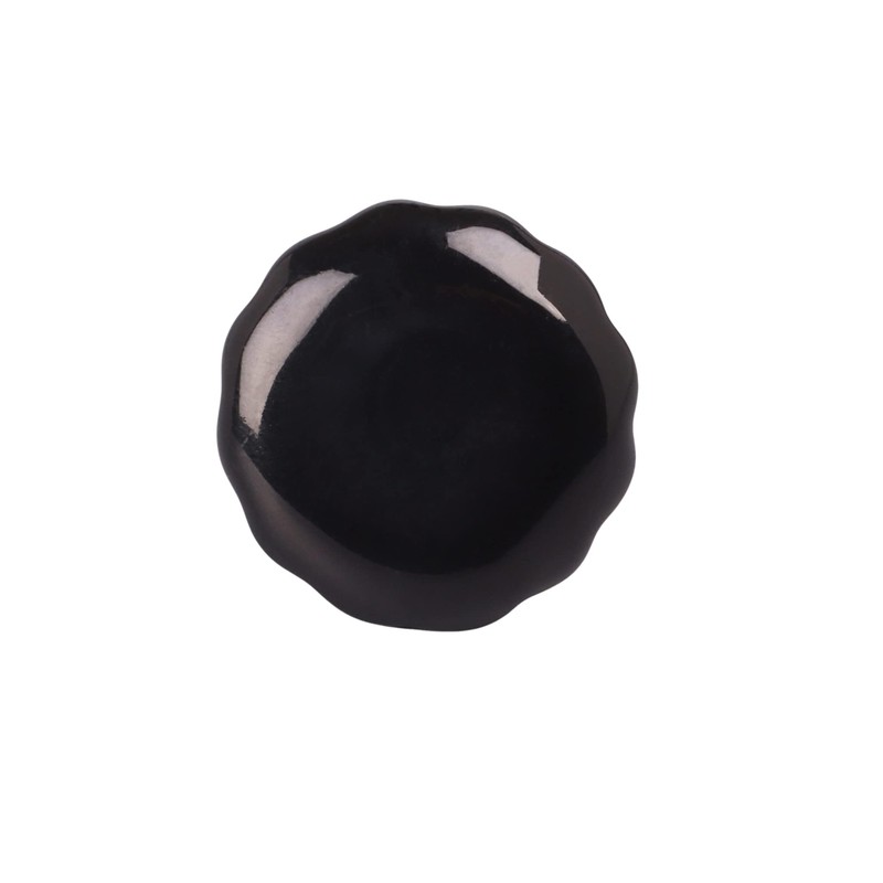G Decor Crystal Glass Torus Flower Pull Knob for Kitchen