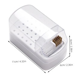 TOVINANNA Transparent Nail Drill Bits Storage Box Slot Organizer for Grinding Heads Durable and Practical Nail Supply Case for Salon and Home Use Stylish Design for Easy Access