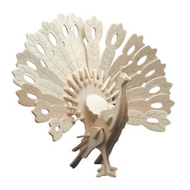 Donau Elektronik M852-1 Wood Design Peacock, Multi-Colour