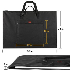 Nicpro Light Weight Art Portfolio Bag, 24 x 36 Inches Waterproof Nylon Art Portfolio Case with Shoulder & Handle Carry, for Artwork, Poster, Sketch Drawing, Canvas, Photography, Solar Panel Storage